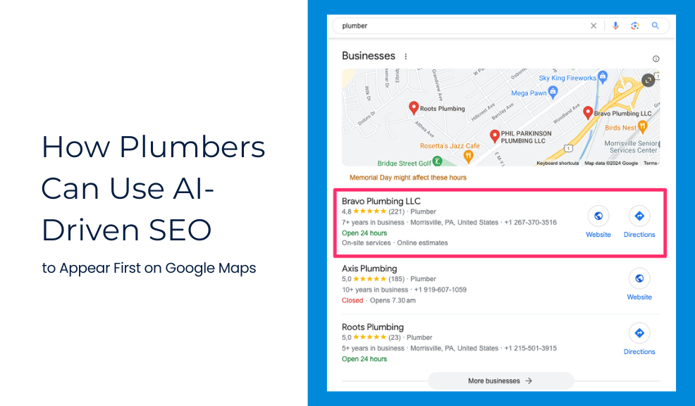 How Plumbers Can Rank First on Google Maps Using AI-Driven SEO banner image